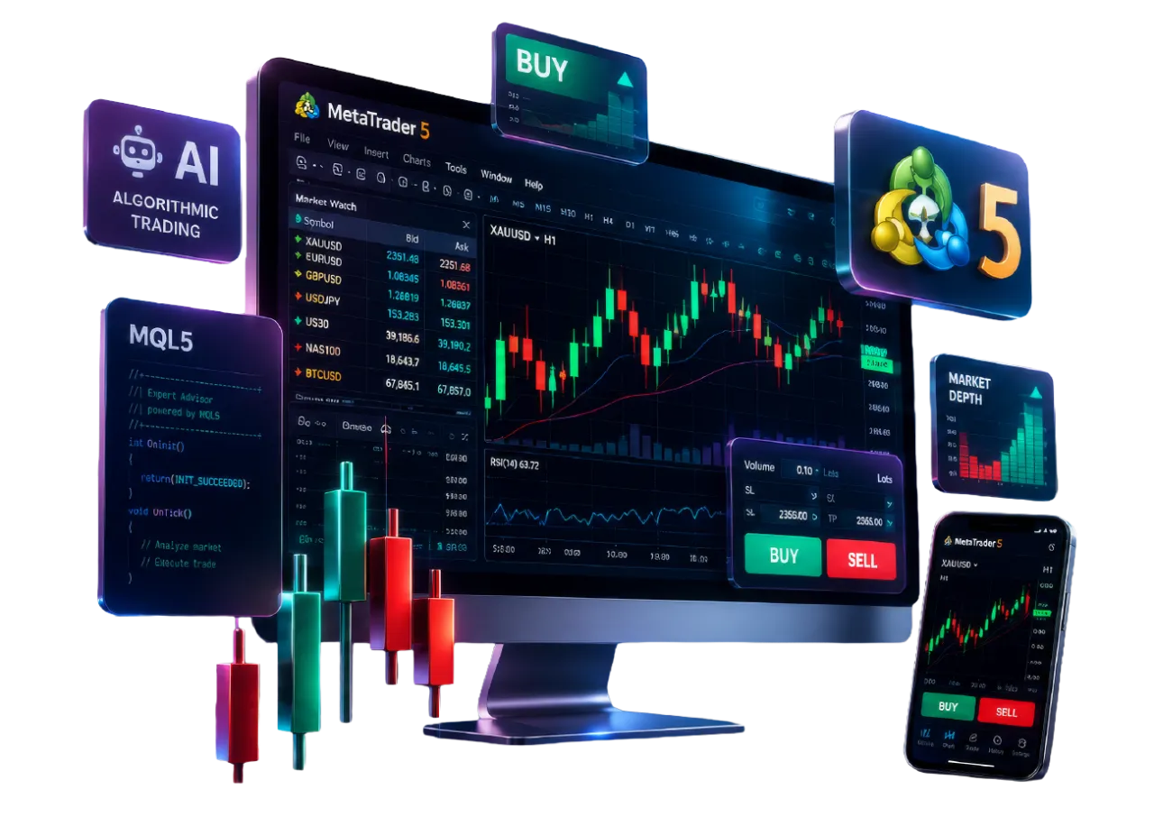 منصة ميتاتريدر 5 (MT5) للتداول متعدد الأصول على الحاسوب والجوال من تريد فيو مينا